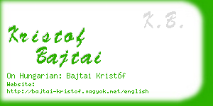kristof bajtai business card