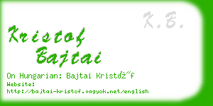 kristof bajtai business card